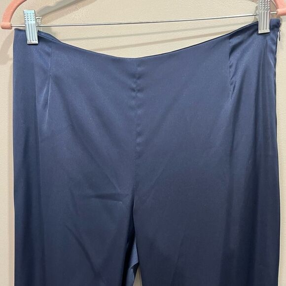 Maison de Papillon NYC Navy Blue Kennedy Sateen Pants Dress pants size medium - Picture 8 of 12